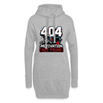404 Robot de motivation non trouvée - Sweat-shirt à capuche long Femme - gris chiné - Devant