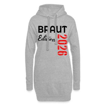 Hochzeit Braut 2026 - Hoodie-Kleid - Grau meliert - Vorne