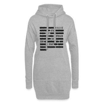Alles ist gut - Vertrauen Sie dem Staat. - Hoodie-Kleid - Grau meliert - Vorne
