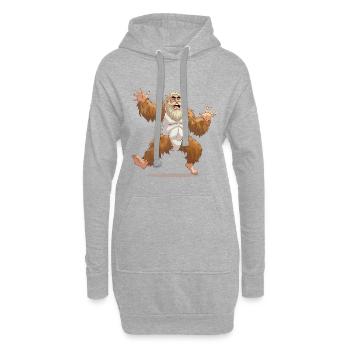 Großer Bigfoot Sprung - Hoodie-Kleid - Grau meliert - Vorne
