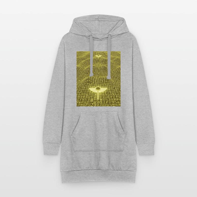 Ancient Golden Code Alien Artifact Hoodie-Kleid