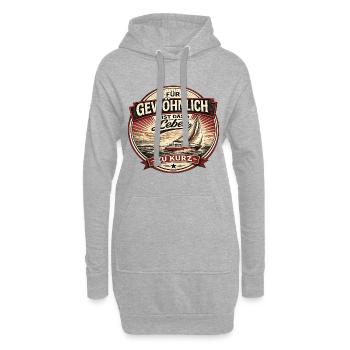 Lebensweisheit auf See Vintage - Hoodie-Kleid - Grau meliert - Vorne