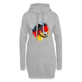 Fußball - Deutschland - Hoodie-Kleid - Grau meliert - Vorne