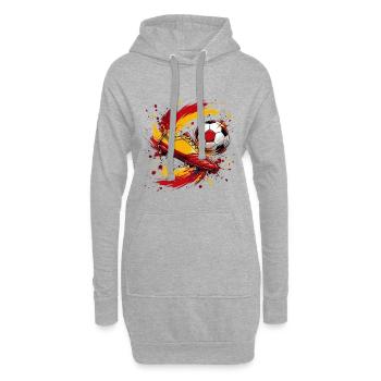 Fußball Team Spanien - Hoodie-Kleid - Grau meliert - Vorne