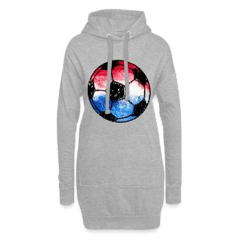 Fußball Kroatien Design für Fans  - Hoodie-Kleid - Grau meliert - Vorne