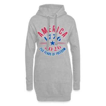 AMERIKA 1776 2026 250-jähriges Jubiläum - Hoodie-Kleid - Grau meliert - Vorne