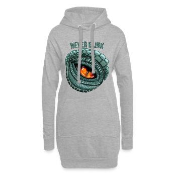 Ur-Raubtierauge – NIEMALS BLINZELN - Hoodie-Kleid - Grau meliert - Vorne