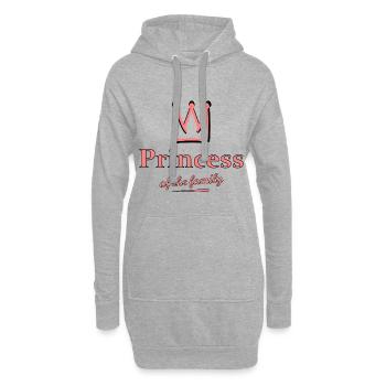 Princesse de la famille - Sweat-shirt à capuche long Femme - gris chiné - Devant