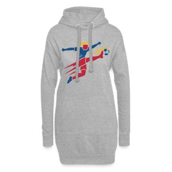 Epic Soccer Player Graphic Sportturnier 2026 - Hoodie-Kleid - Grau meliert - Vorne