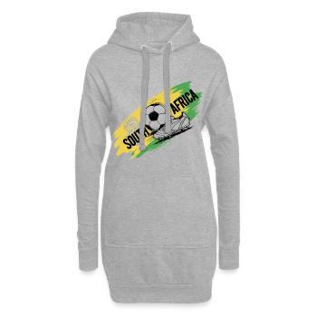 Afrique du Sud Football Maillot South Africa Socce - Sweat-shirt à capuche long Femme - gris chiné - Devant
