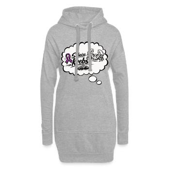 Krebs-Kämpfer - Scheiss Krebs - Hoodie-Kleid - Grau meliert - Vorne