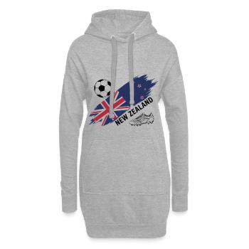 Nouvelle-Zélande Football Maillot New Zealand Foot - Sweat-shirt à capuche long Femme - gris chiné - Devant