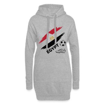 Ägypten Fußball Ägypten Fußball Fan Trikot - Hoodie-Kleid - Grau meliert - Vorne