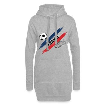 Frankreich Fußball Frankreich Fußball-Fantrikot - Hoodie-Kleid - Grau meliert - Vorne