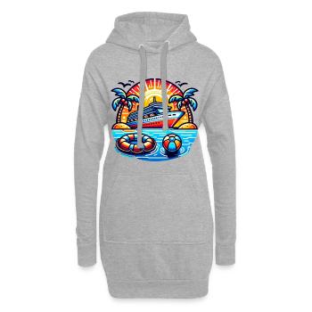 Kreuzfahrt  - Hoodie-Kleid - Grau meliert - Vorne