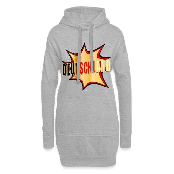 Deutschland Popart - Hoodie-Kleid - Grau meliert - Vorne