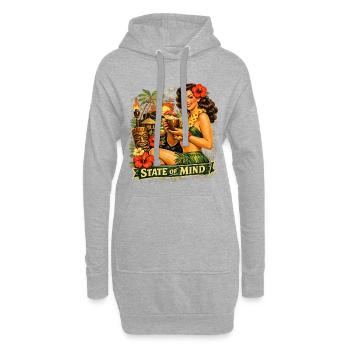 Tiki State of Mind Retro Pin Up Poster Design - Hoodie-Kleid - Grau meliert - Vorne