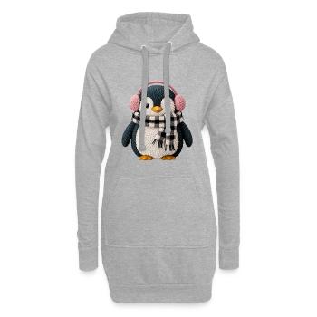 Penguin - Hoodie Dress - heather grey - Front