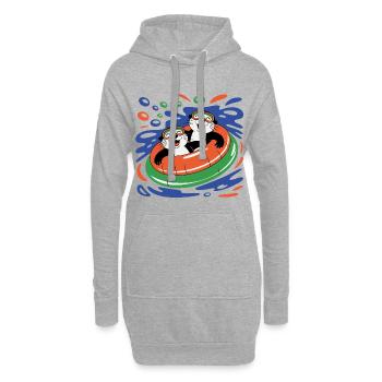 Lustige Otter Crew - Hoodie-Kleid - Grau meliert - Vorne