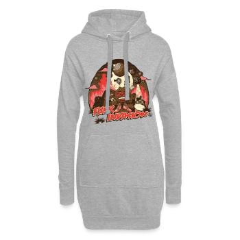 Funk Invasion - Sweat-shirt à capuche long Femme - gris chiné - Devant