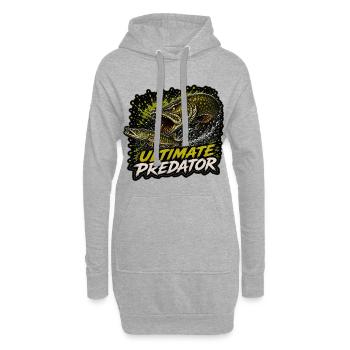 T-shirt Ultimate Predator de la pêche au brochet - Sweat-shirt à capuche long Femme - gris chiné - Devant