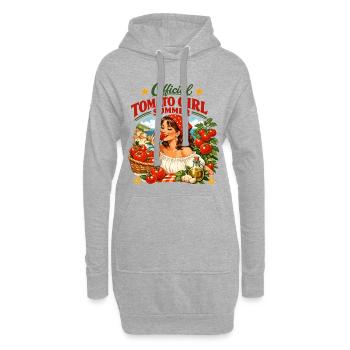 Design officiel Summer Retro de Tomato Girl - Sweat-shirt à capuche long Femme - gris chiné - Devant