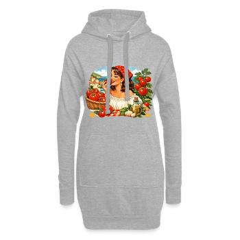 Tomato Girl Vintage - Imprimé graphique rétro de tomates - Sweat-shirt à capuche long Femme - gris chiné - Devant