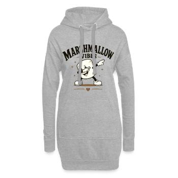 Marshmallow vibes - Hoodie-Kleid - Grau meliert - Vorne