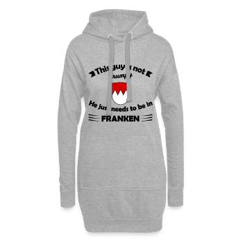 Bergkamm Wappen in Rot-Weiß - Hoodie-Kleid - Grau meliert - Vorne