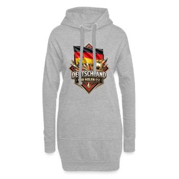 Deutschland Flaggenfußball Siegbadge - Hoodie-Kleid - Grau meliert - Vorne