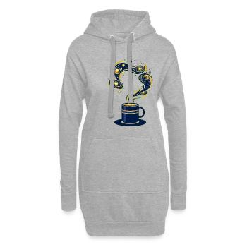 Espace du Café Galactique - Sweat-shirt à capuche long Femme - gris chiné - Devant