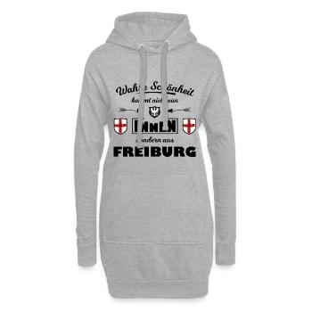 Freiburg Fans - Hoodie-Kleid - Grau meliert - Vorne