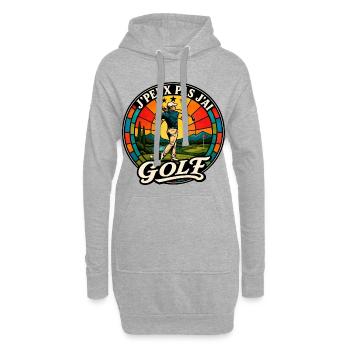 J'Peux Pas J'ai Golf Cadeau Vintage - Sweat-shirt à capuche long Femme - gris chiné - Devant