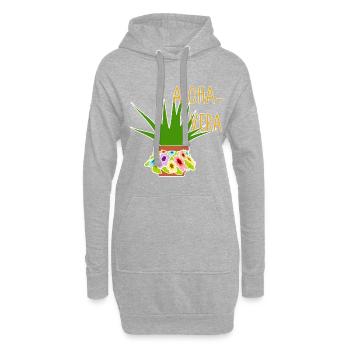 Zimmerpflanzen-Witz zweideutig lustiger Spruch  - Hoodie-Kleid - Grau meliert - Vorne