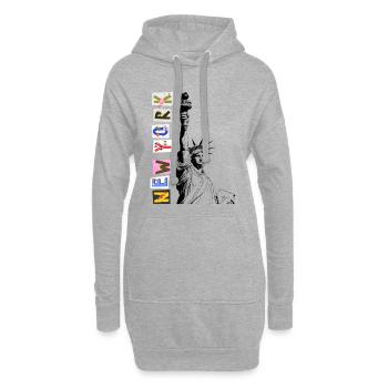 Neue Welt Alphabete - Hoodie-Kleid - Grau meliert - Vorne