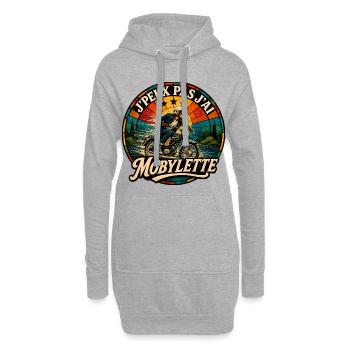 J'Peux Pas J'ai Mobylette Cadeau Vintage - Sweat-shirt à capuche long Femme - gris chiné - Devant