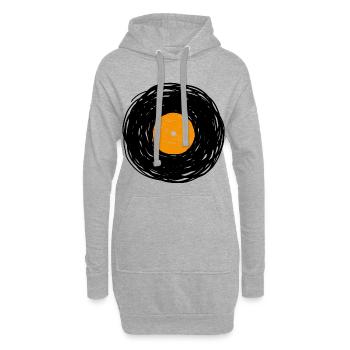 Esquisse de l’album vinyle - Sweat-shirt à capuche long Femme - gris chiné - Devant