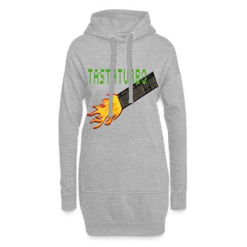 Travail informatique blague Clavier à taper rapidement - Sweat-shirt à capuche long Femme - gris chiné - Devant