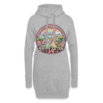 Dinosaure Maternelle Petite Section Fille - Sweat-shirt à capuche long Femme - gris chiné - Devant