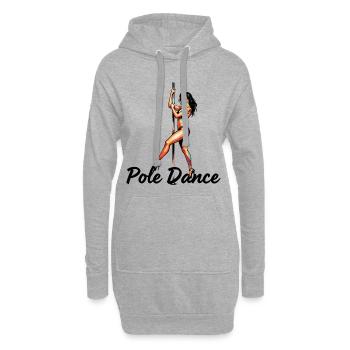 Exotic Pole Dance High Heels - Hoodie-Kleid - Grau meliert - Vorne