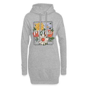 Maman - Sweat-shirt à capuche long Femme - gris chiné - Devant