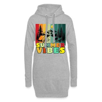 AMBIANCES D’ÉTÉ - Sweat-shirt à capuche long Femme - gris chiné - Devant
