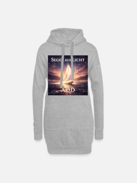 Segel aus Licht (Maincover) - Hoodie-Kleid - Grau meliert