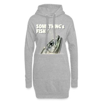 Cadeau de design artistique Poisson Brillant Poisson Cosmique - Sweat-shirt à capuche long Femme - gris chiné - Devant