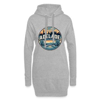 Retro Adelaide River Torrens Reiseabzeichen - Hoodie-Kleid - Grau meliert - Vorne