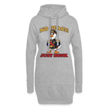 Pas de paix, juste Klaxon, Commandant Mascotte - Sweat-shirt à capuche long Femme - gris chiné - Devant
