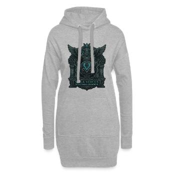 Voix de la Saga - Sweat-shirt à capuche long Femme - gris chiné - Devant
