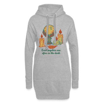 Même les clairvoyants tâtonnent souvent dans le noir - Sweat-shirt à capuche long Femme - gris chiné - Devant