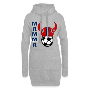 Norwegische Mutter Fußball - Hoodie-Kleid - Grau meliert - Vorne