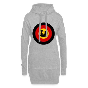 Emblème de l’Allemagne - Sweat-shirt à capuche long Femme - gris chiné - Devant